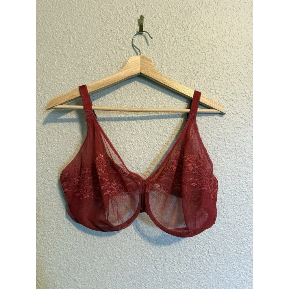 Gossard Glossies Lace Size 38I Sheer Molded Bra Non-Padded Underwired  13001